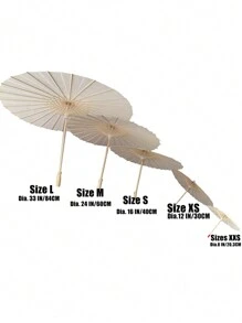 1 Piece Elegant White Paper Umbrella