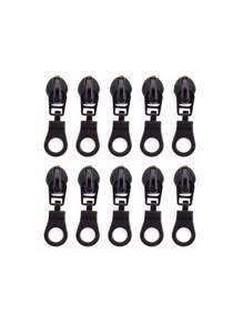 10pcs Nylon #5 Zipper Pulls, Assorted Colors, Suitable For Apparel, Bags, And Home Textiles - Multicolor - View 10