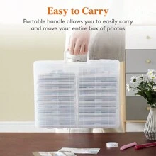 Photo Storage Box 1600 6 X 4 Picture Album Organizer Photograph Container Case - Transparent - View 8