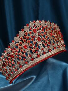 水晶叶婚礼王冠头带新娘伴娘额带水钻新娘头饰皇冠带礼品盒，情人节礼物，情人节头带装饰，婚礼皇冠装饰 - 彩色 - 查看 9