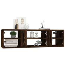 Stylish Smoked Oak Wall Shelf 100x29 Cm Engineered Wood Storage Solution - Brown - View 3