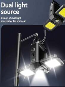 1 pièce Ultra-compacte Lumière de travail USB COB - Lampe de poche haute puissance 800mAh avec aimantation - L'outil de camping portable parfait pour les urgences