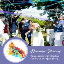 5 piezas de bolas de serpentina lanzadoras de colores, cintas de papel multicolor hechas a mano para lanzar, adecuadas para bodas, fiestas, celebraciones de cumpleaños y festivales - Multicolor - Ver 7