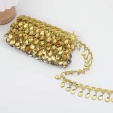 1 Yard Bobbin Fringe Lace Rhinestone Braided Ribbons 3.5cm Sewing Apparel Trims Accessories