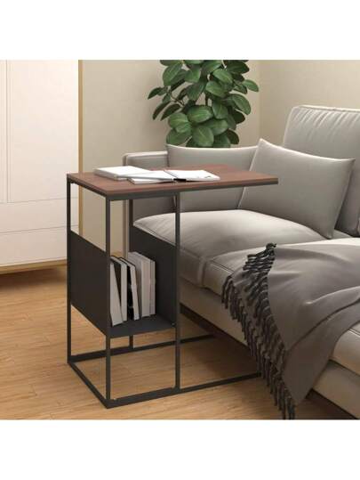 VidaXL Side Tafel 55x36x59.5 Cm Processed Wood Zwart