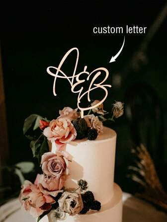 Decorazione personalizzata per torta nuziale con iniziali, decorazione acrilica personalizzata per torta di fidanzamento, anniversario, sposa e sposo, multifunzionale, durevole, ornamentale, anti-muffa, adorabile, di alta qualità, personalizzata, unica, per lei, fidanzata, famiglia, amici, figlio, studenti, lavoratori, bambini, per anniversari, compleanni, matrimoni, lauree, inaugurazioni di casa, brunch