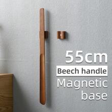 55CM Wooden Long Handle Magnetic Shoehorn Long Shoe Spoon Horn For Shoes Wear Shoe Easier Support For Customized Logo