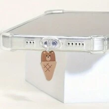 1 cái/bộ Nắp che cổng sạc bằng silicon hình gấu và kem, tương thích với iPhone/Type C - Nhiều màu - Xem 7