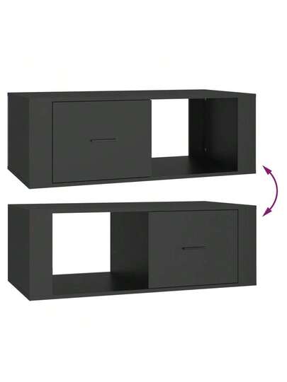 VidaXL Coffee Tafel 100x50.5x35 Cm Processed Wood Zwart view 9