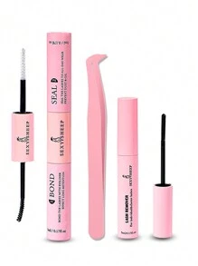 SEXYSHEEP 140片D型卷翘蓬松假睫毛混合套装，卷翘、纤长、浓密效果，不掉发，柔软自然，10-16毫米混合DIY睫毛簇，自然轻盈持久，DIY睫毛嫁接套装包含胶水、定型液、卸除工具和镊子，适合初学者在家或户外使用，适用于日常生活、派对、音乐节等场合。睫毛簇套装，假睫毛，假睫毛 - 黑色 - 查看 12