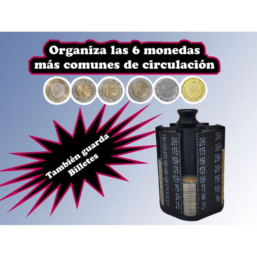 Contador Organizador de Monedas para Portavasos del Auto - Negro - Ver 1