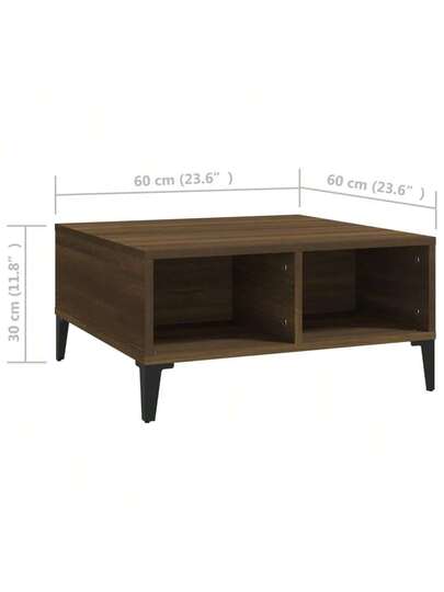 VidaXL Coffee Tafel 60x60x30 Cm Chipboard Bruin Oak view 6