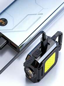 1 pièce Ultra-compacte Lumière de travail USB COB - Lampe de poche haute puissance 800mAh avec aimantation - L'outil de camping portable parfait pour les urgences