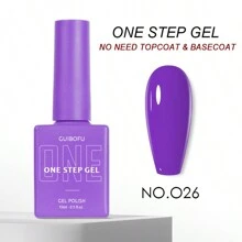 3-in-1 Gel in einem Schritt (ohne Top- und Basislack erforderlich) 27 Farben Serie 15ml Gel-Nagellack Set mit Herbstglanz Finish, halbpermanent, Glitzer, Pailletten Nagellack Set Kit, Softening UV-Lack für Maniküre, Nageldesign, einfarbig in einer Flasche