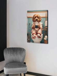 1 件定制宠物帆布印刷帆布海报、定制宠物肖像、定制宠物肖像、狗肖像、猫肖像、有趣的狗图片动物浴室墙壁艺术、个性化艺术礼物、带有您的照片的帆布印刷品，适用于卧室、客厅、婚礼、婴儿、宠物、家庭、爱情、情侣、朋友、图片、照片、带框墙壁艺术、圣诞礼物、最好的朋友、家庭礼物、生日礼物、送给家人/朋友/女朋友/男朋友的礼物