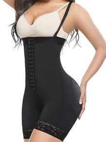 3 rangs de crochets Gaine de maintien haute taille élastique, releveur de fesses, sous-vêtements de compression, 1 pièce, Gaine de taille haute amincissante pour femmes, contrôle du ventre, convient pour le yoga, le fitness, le modelage et autres sports Noir Printemps - Noir - Voir 3