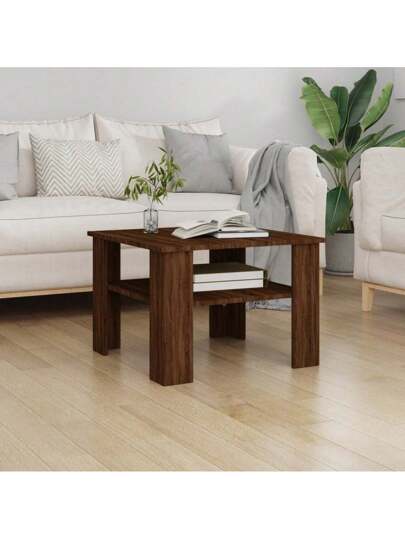 VidaXL Coffee Tafel 60x60x42 Cm Processed Wood Bruin Oak