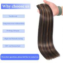 Balayage 自然黑色至栗棕色夹式接发真人发夹式接发雷米隐形自然直发无缝夹式接发 8 件双纬 18 英寸 80 克 - S1B/6/1B - 查看 8