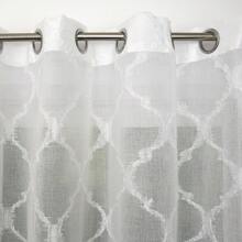 Set de 1 bucată, perdele din material din tifon lanternă romantică, transmisie ridicată a luminii și paravane netransparente, decorațiuni ușoare și elegante a casei, filtrarea luminii moale creează o atmosferă caldă, dimensiunea 140*250cm, potrivită pentru balcoanele dormitoarelor, perdele moderne în stil simplu - Alb 1 - Vizualizare 3