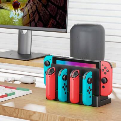 Switch 控制器充电底座，带存储的充电支架，兼容 Switch