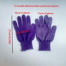 1 paire / 2 pièces - 12 paires / 24 pièces Set combinaison aléatoire Gants de jardinage en nylon 13 gauge à points anti-dérapants, escalade, conduite, emballage, gants de travail respirants, revêtement à points résistant à l'usure, gants de travail fins unisexes, gants polyvalents en nylon à coquille anti-dérapante