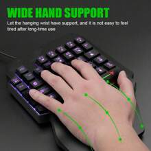 MINI TECLADO GAMER RGB LEHMOX LEY-2083 - Preto - Visão 2