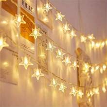 1pc 1.5m 10LED/3 Meters 20LED Starlight Atmosphere String Lights, Camping Lights, Battery Powered, Birthday Decoration, Suitable For Bedroom/Party/Wedding/Indoor/Outdoor/Christmas Tree Decoration - Yellow - View 8