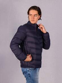 Chamarra acolchada para hombre, Colección Arctic - Azul - Ver 3