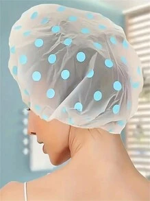 7pcs/Set Waterproof Reusable Shower Caps For Women With Elastic, Ideal For Bathing, Kitchen, Cleaning, One Size Fits All, Perfect Gift For Valentine's Day