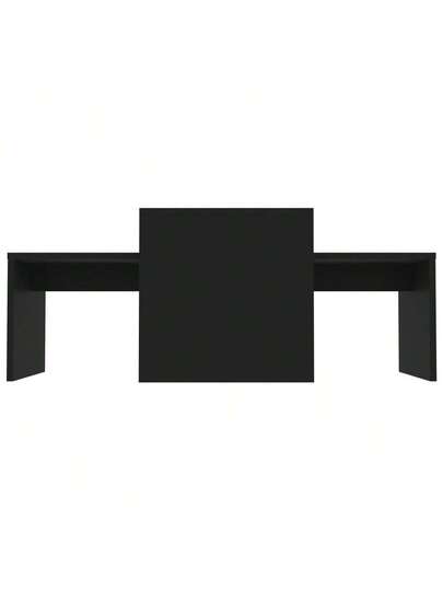 VidaXL Coffee Tafel Set 100x48x40 Cm Processed Wood Zwart view 4