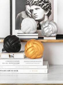 1pc Resin Spherical Decorative Ornament, Creative Luxury Style, Suitable For Desk, Office, Home Decor, Birthday Gift - Multicolor - View 4