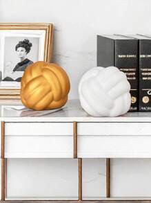 1pc Resin Spherical Decorative Ornament, Creative Luxury Style, Suitable For Desk, Office, Home Decor, Birthday Gift - Multicolor - View 2