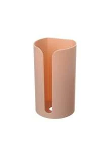 1pc Space-Saving & Multifunctional Wall-Mounted Trash Bag Holder & Tissue Dispenser,Creative Adhesive-Free Trash Bag Organizer Box,Durable Plastic, Wall-Mounted Kitchen Plastic Bag Dispenser And Storage Box,Ideal For Home Bathroom & Kitchen Organization