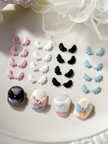 100个混色天使翅膀美甲装饰品，珠宝工艺DIY美甲配件，美甲用品，美甲宝石 - 彩色 - 查看 1