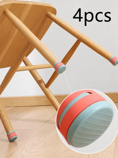 4pcs Silicone Table & Chair Leg Covers, Universal Home Furniture Protectors, Non-Slip, Noise Dampening, Anti-Scratch