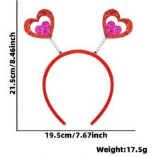 1 Stück/4 Stück/6 Stück herzförmiges Haarband, erzeugt Hochzeits-/Valentinstag-Atmosphäre, geeignet als westliche Valentinstag-Party-Deko oder Haaraccessoire