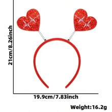 1 Stück/4 Stück/6 Stück herzförmiges Haarband, erzeugt Hochzeits-/Valentinstag-Atmosphäre, geeignet als westliche Valentinstag-Party-Deko oder Haaraccessoire