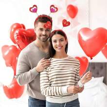 1 Stück/4 Stück/6 Stück herzförmiges Haarband, erzeugt Hochzeits-/Valentinstag-Atmosphäre, geeignet als westliche Valentinstag-Party-Deko oder Haaraccessoire