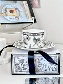 1 Set Premium Keramik Kaffeetassen, Geschenkverpackung, modisch und praktisch, Urlaubsgeschenk, Party-Geschirr, für Kaffeehaus-Betrieb, Kaffee-Zubehör, Einschulung