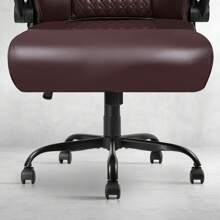 Office Chair,Executive Heavy Duty Office Chair With Foot Rest Ergonomic High Back Computer Gaming Chairs Home Office 400lbs,Big And Tall Office Chair With Lumbar Support - Màu nâu (có tay vịn lật lên) - Xem 4