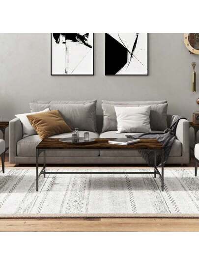 VidaXL Coffee Tafel 100x50x35 Cm Processed Wood Smoked Oak view 3