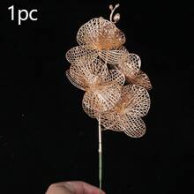 1 pezzo Fiore artificiale di orchidea dorato e argentato, adatto per decorazioni del Capodanno cinese, decorazioni natalizie, decorazioni per la casa, matrimoni, artigianato fai-da-te, decorazioni per la casa, accessori fotografici, decorazioni per hotel, decorazioni per feste, decorazioni per matrimoni, composizioni floreali stradali, celebrazioni di laurea - Multicolore - Visualizzare 10