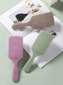 1 件顺发梳，方形气垫梳，带盒，适用于干湿发质，适合所有发质，复古图案卷发刷带手柄，男女发刷，顺发刷 - 男士发刷，护发，女孩的礼物 - 彩色 - 查看 2