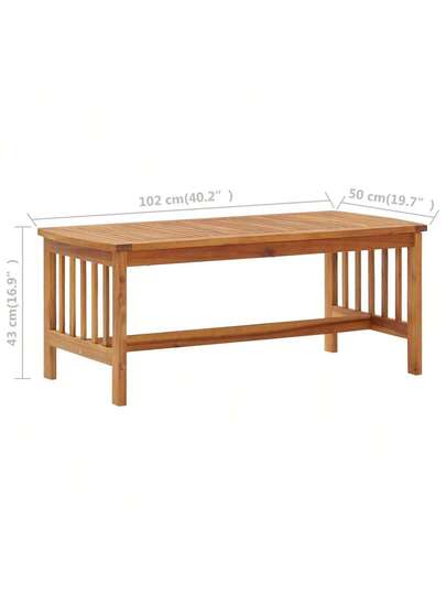 VidaXL Coffee Tafel 102x50x43 Cm Solid Acacia Wood view 2