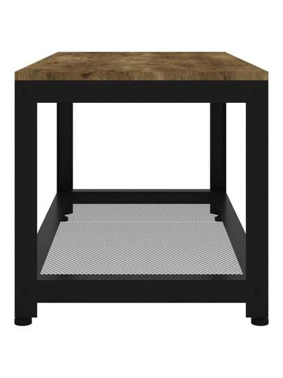 VidaXL Coffee Tafel 90x45x45 Cm MDF Iron Dark Bruin Zwart view 4