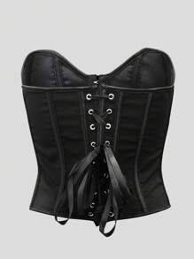 1 Stück Damen Shapewear Korsett mit 14 Stahlfedereinsätzen und vorderer Hakenverschlussing, rückwärtig mit Schnürbändern, komfortables und minimalistisches elegantes Design