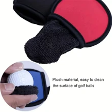 1pc Portable Golf Ball Cleaning Bag, Velvet Lined Cleaning Pouch With Clip & Hook For Golf Clubs And Balls, Detachable And Reusable, Perfect Gift For Golfers, Golf Accessories & Outdoor Sports
