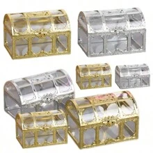 12 pièces Boîte à trésor, boîte à bonbons, boîte de rangement en plastique rétro pour bonbons, convient pour les mariages, les anniversaires, la Saint-Valentin, les fêtes et autres rassemblements, convient pour la décoration de la maison et la décoration de fête