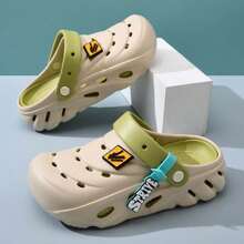 New Women Closed Toe Clogs, Platform, Slip-On, EVA Material With Shoe Decor, Fashionable, Versatile, Suitable For Outdoor Wear