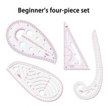 Juego de reglas, regla de costura, regla de diseño de prendas, regla de corte para diseñadores, regla curva, regla de botones, regla de arco, regla flexible, regla para hacer patrones - Multicolor - Ver 9